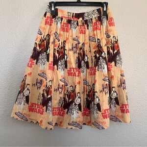 Star Wars Her Universe A-Line Skirt - Orange and Red w/ pockets size small